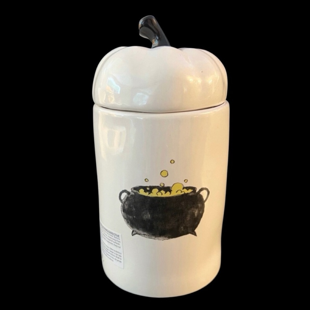 Rae Dunn New WITCH’S BREW Candle Halloween Cauldron Pumpkin Ivory Black LL NWT - Picture 9 of 13